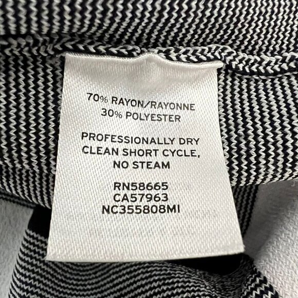 Nordstrom Collection Womens Navy White Check 3/4 Sleeve Pullover Sweater Size S - Picture 9 of 9